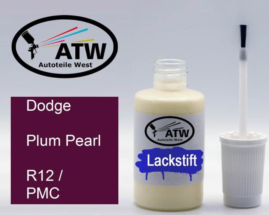 Dodge, Plum Pearl, R12 / PMC: 20ml Lackstift, von ATW Autoteile West.